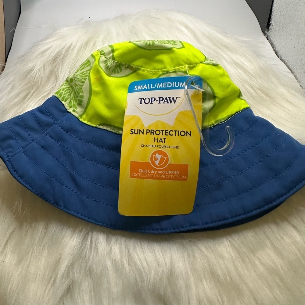 🩷5/$10 Top Paw Bright Blue and Neon Yellow Sun Hat